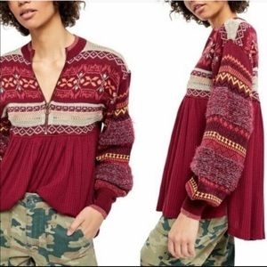 Free People Thermal Sweater Top